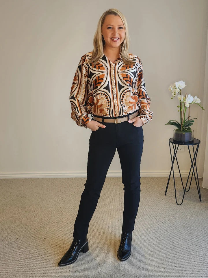 Collection of Threadz Studio Shirt - Chocolate Mutli in a gallery layout