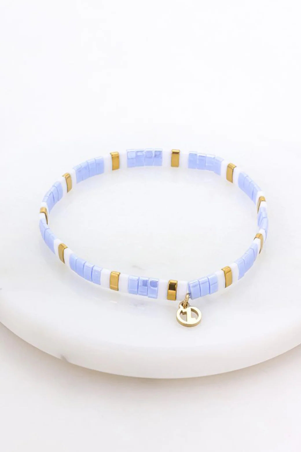 Zafino Tile Bracelet - Sky/ Gold