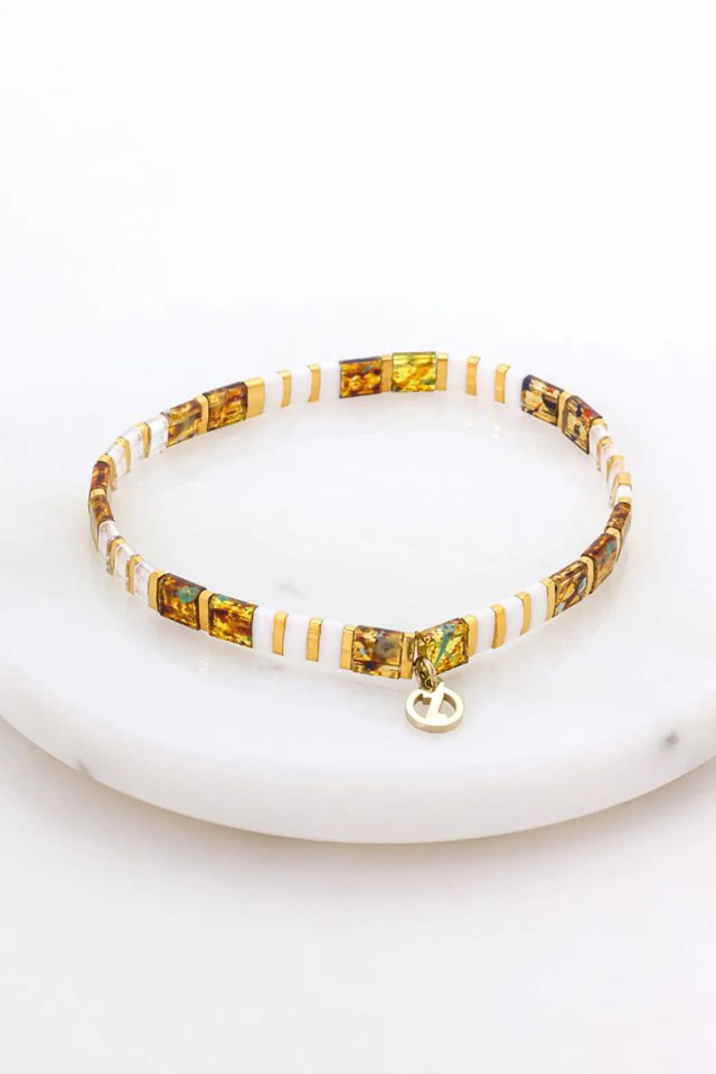 Zafino Tile Bracelet - TortoisesheII/ Gold