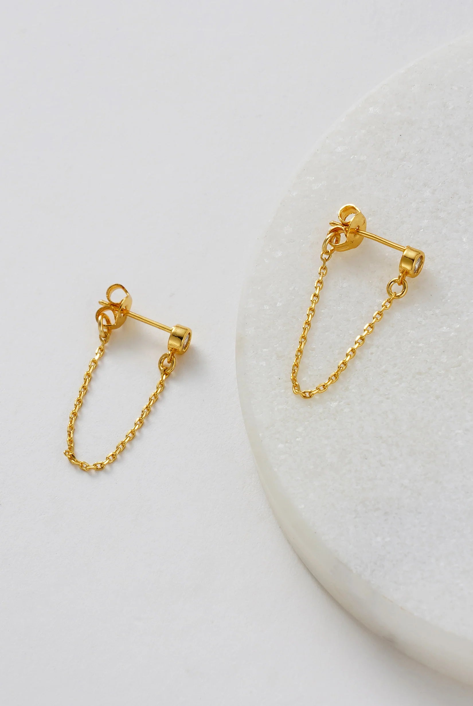 Zafino Crystal Chain Wrap Earring - Gold