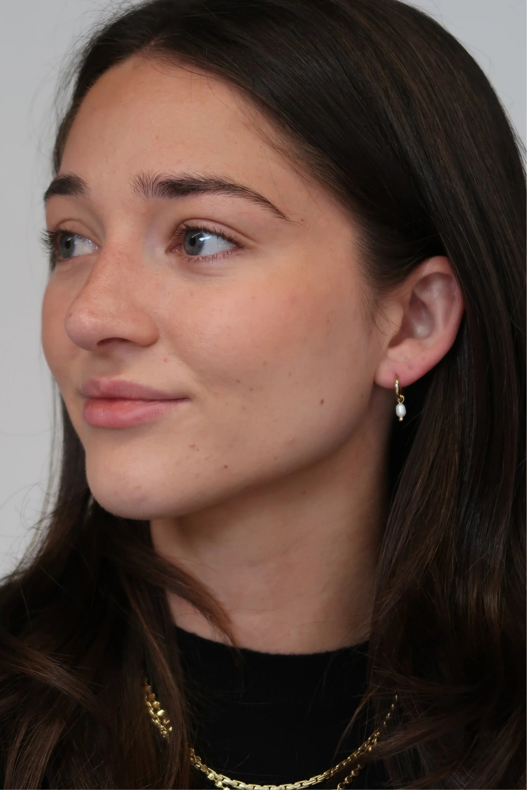 Collection of Zafino Heidi Hoop - Gold in a gallery layout