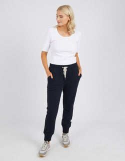 Collection of Elm Addison Lounge Pant - Black in a gallery layout