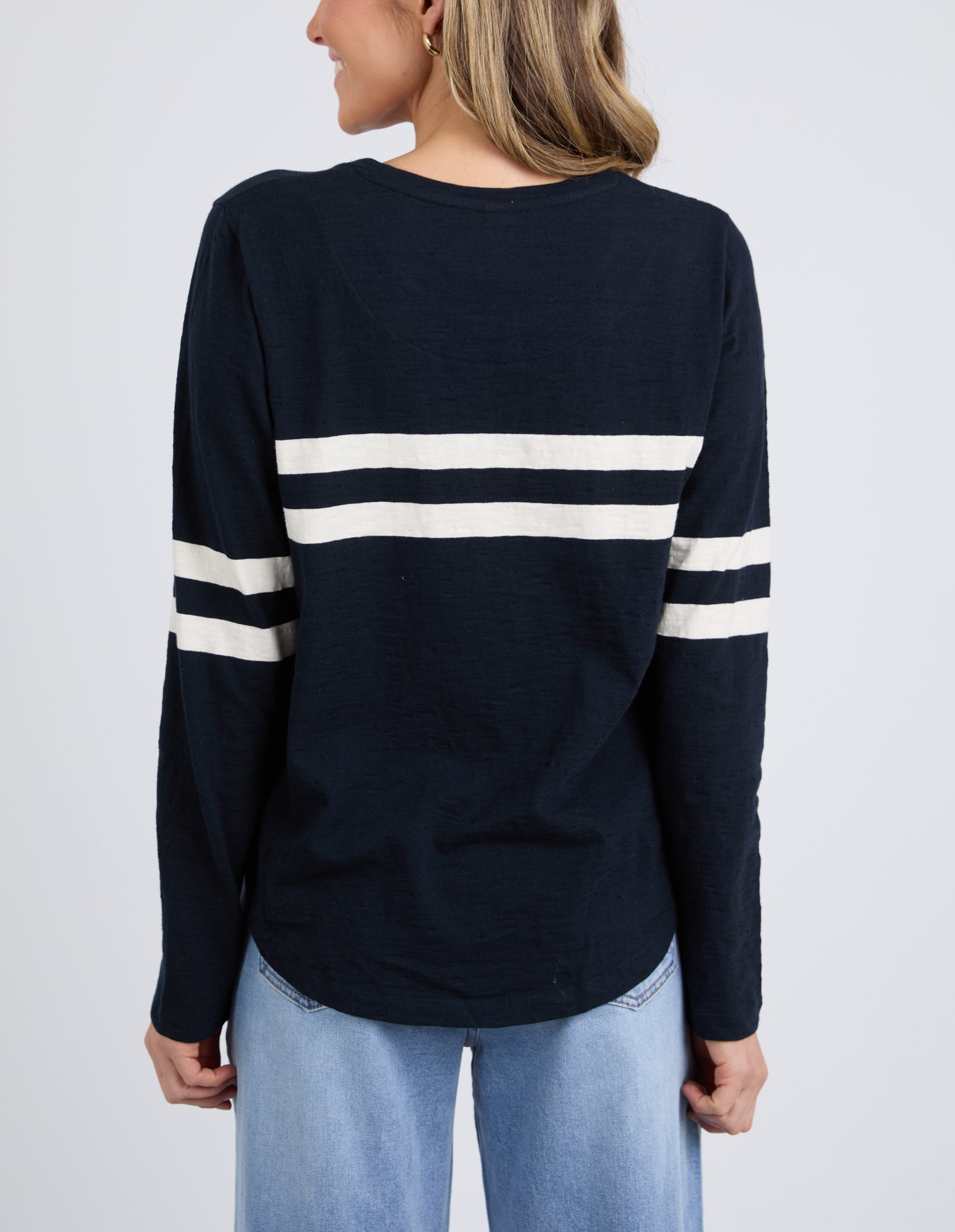 Elm Adora Long Sleeve Tee - Navy