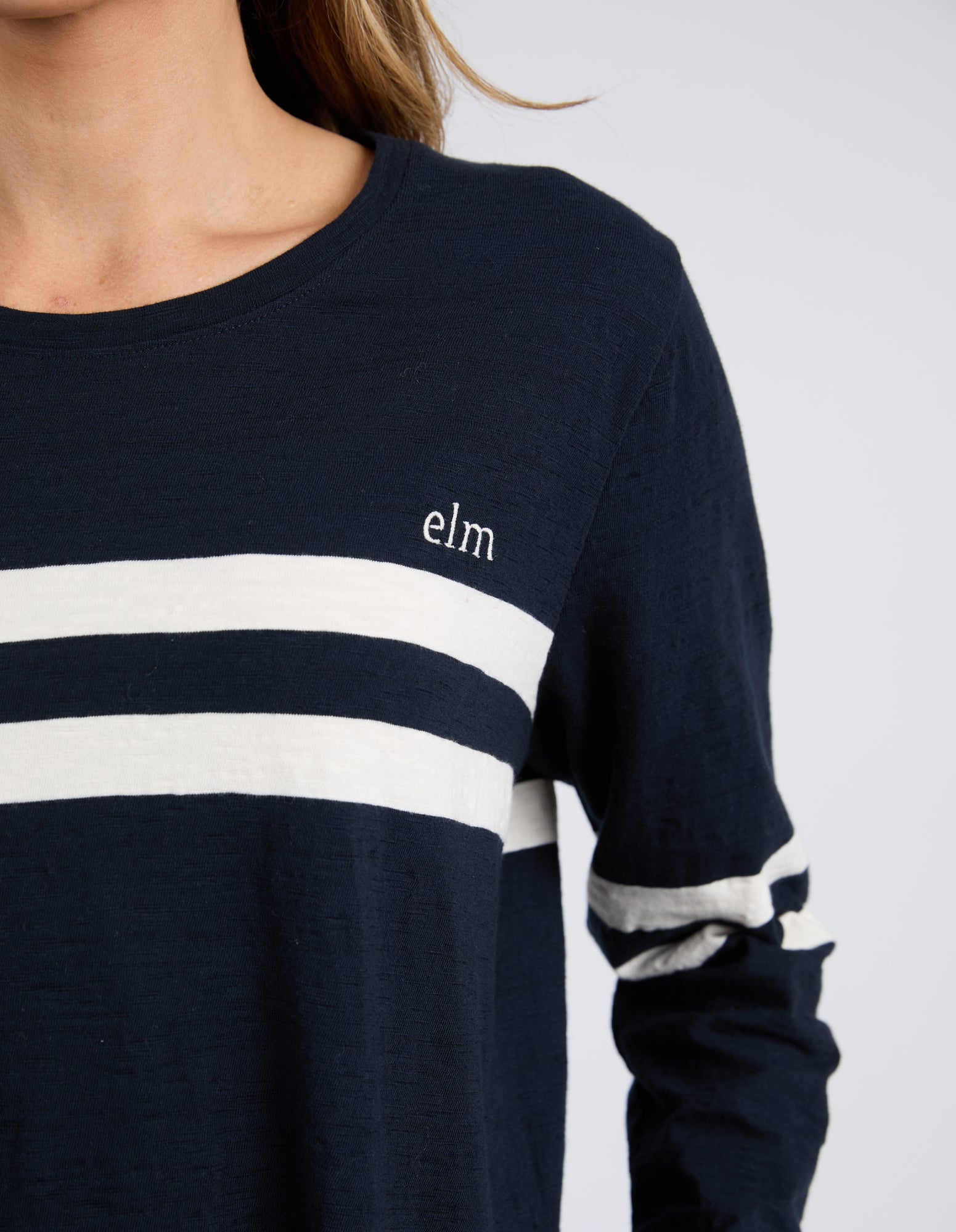 Elm Adora Long Sleeve Tee - Navy