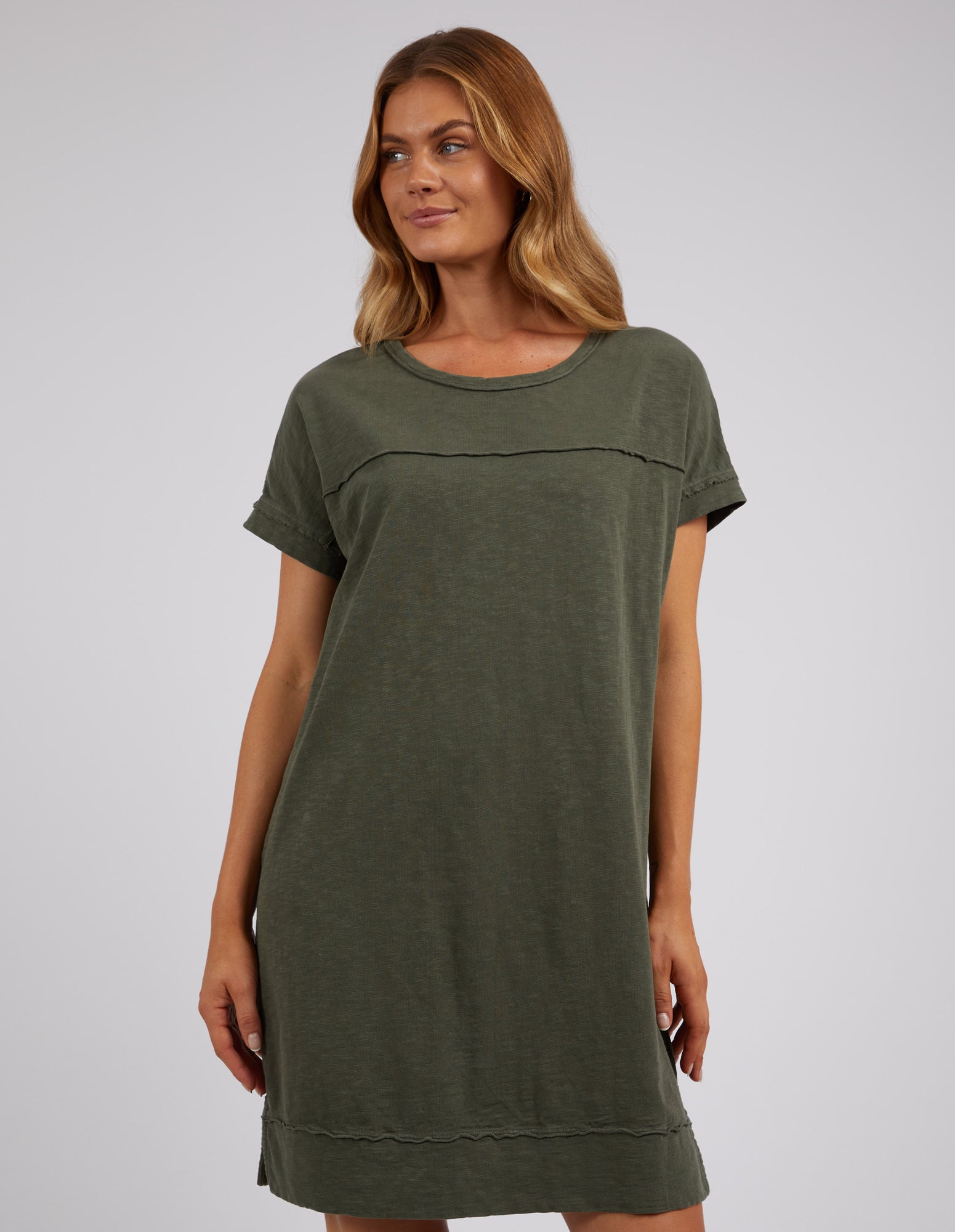 Foxwood Allison Tee Dress - Khaki