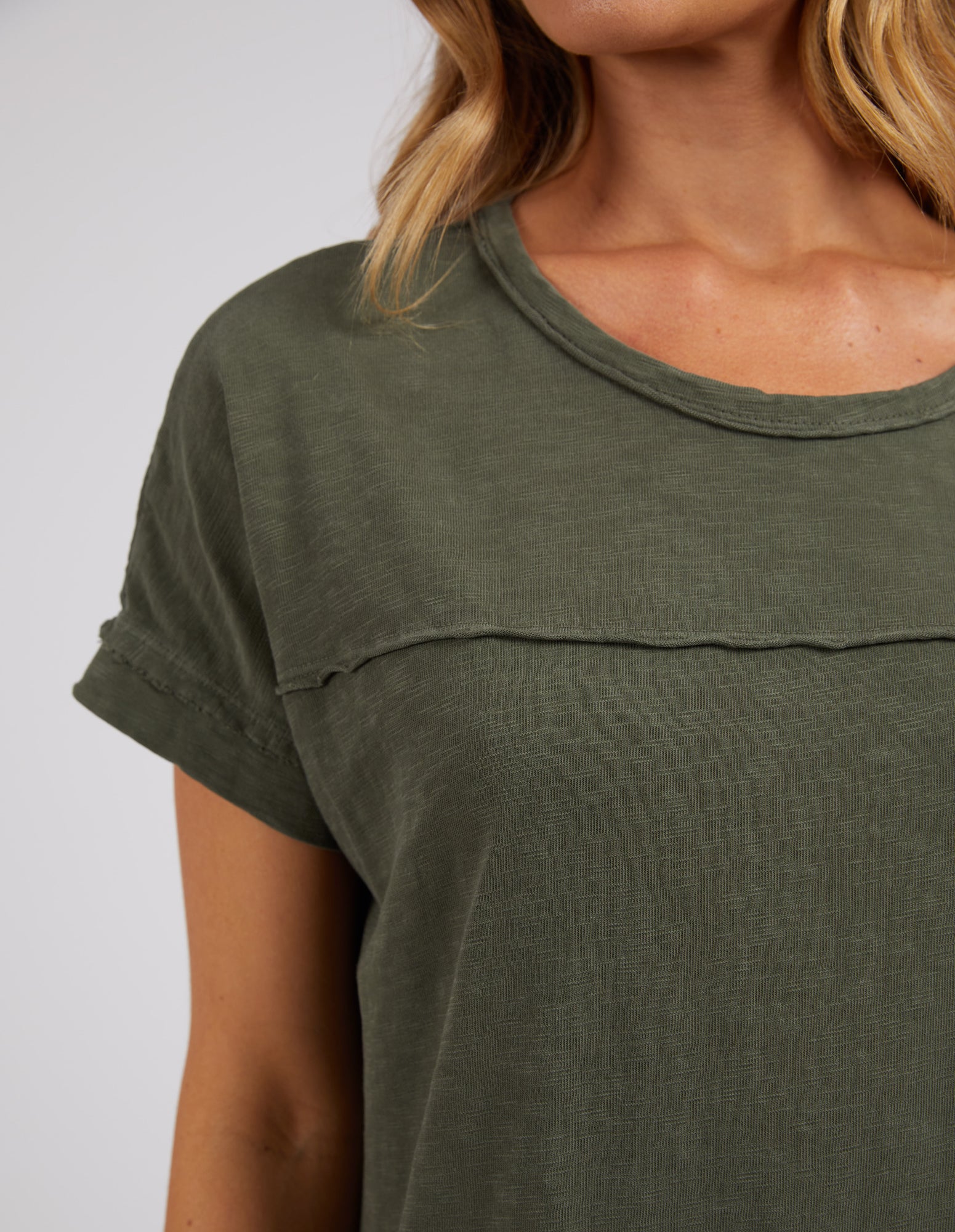 Collection of Foxwood Allison Tee Dress - Khaki in a gallery layout