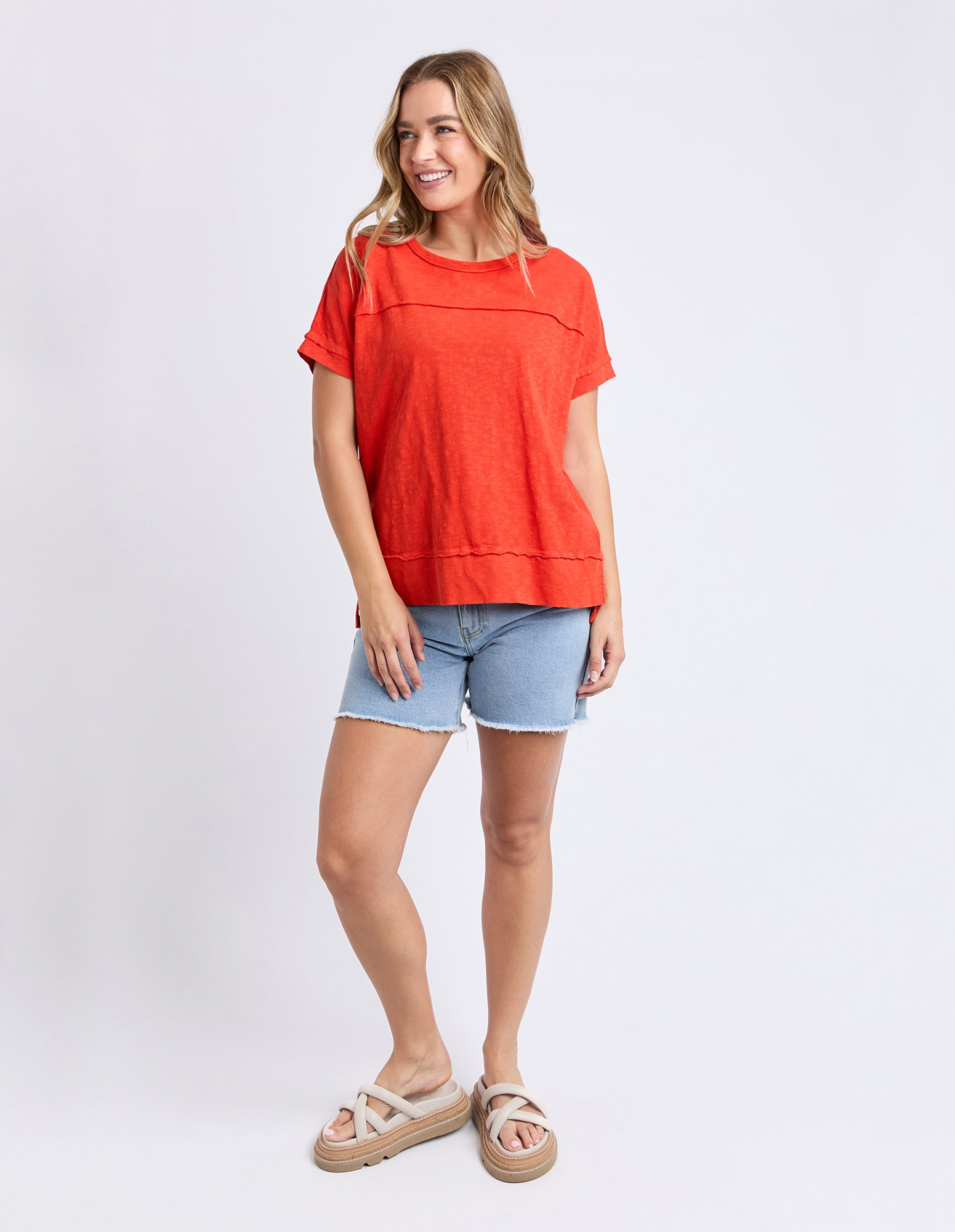 Collection of Foxwood Allison Tee - Red in a gallery layout