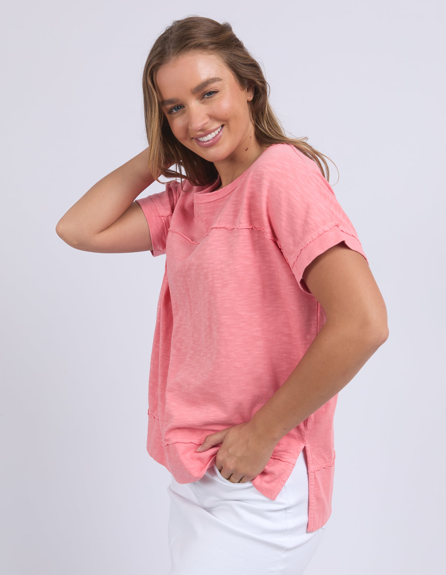 Collection of Foxwood Allison Tee- Rose in a gallery layout