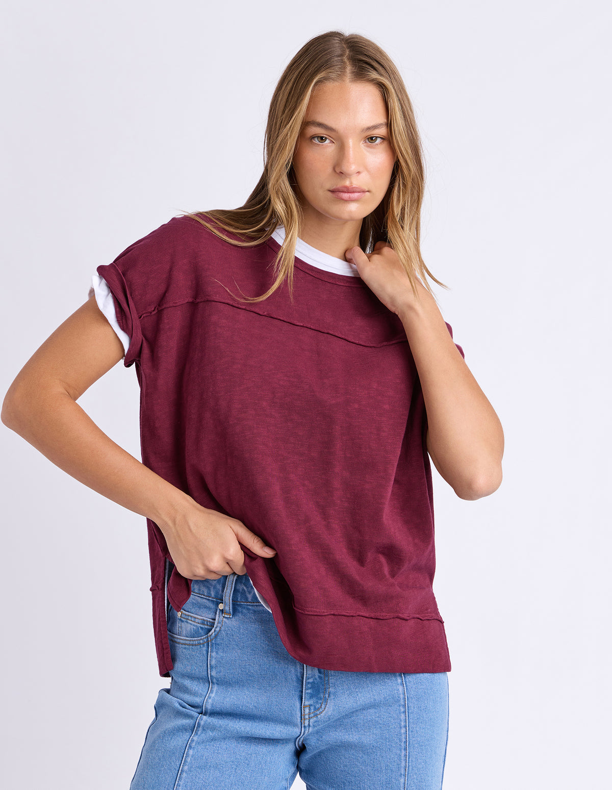 Foxwood Allison Tee- Wine