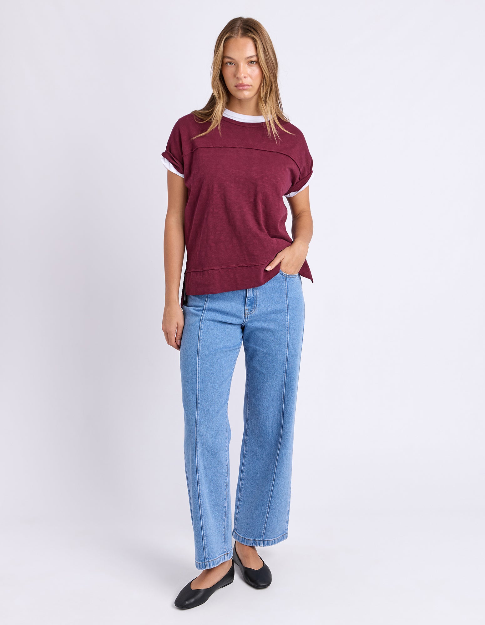 Image of Foxwood Allison Tee- Wine