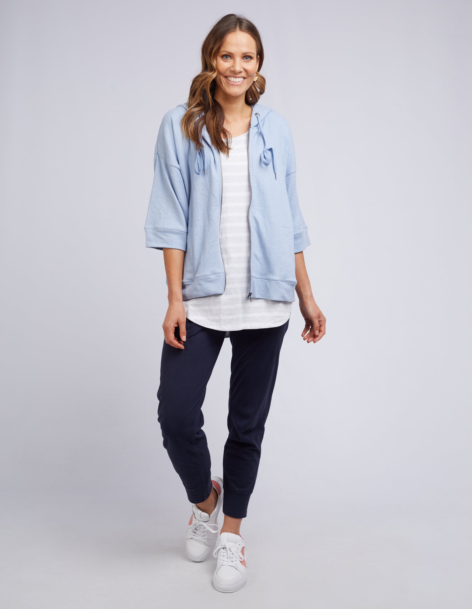 Collection of Elm Beachy Zip Hoody - Sky Blue in a gallery layout