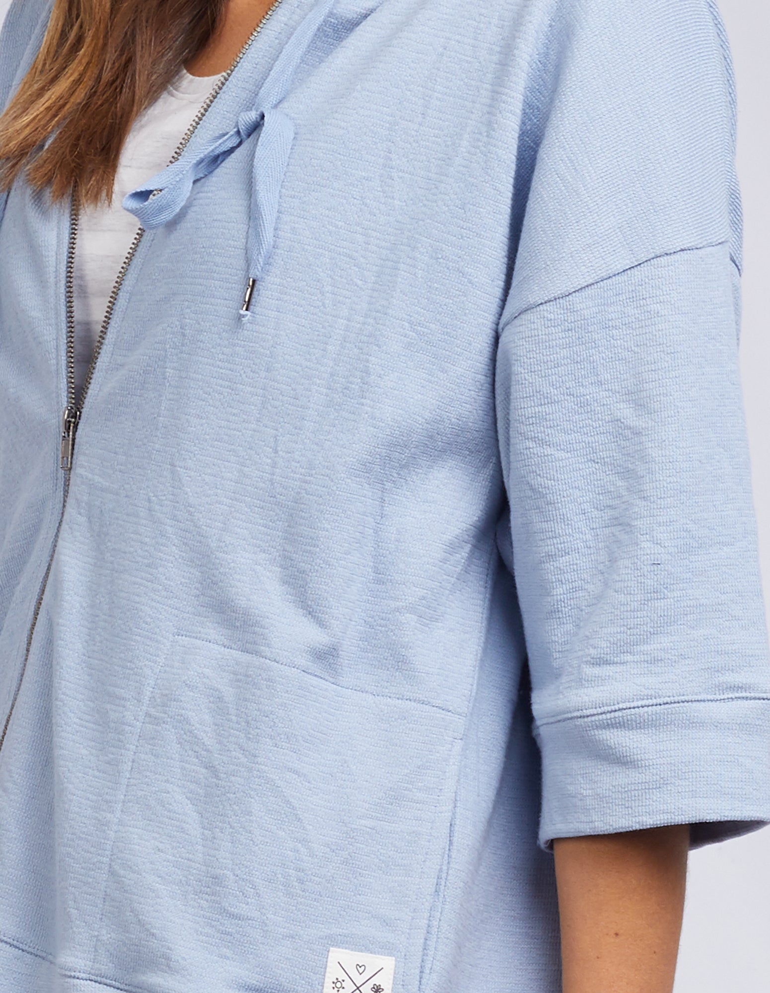 Collection of Elm Beachy Zip Hoody - Sky Blue in a gallery layout
