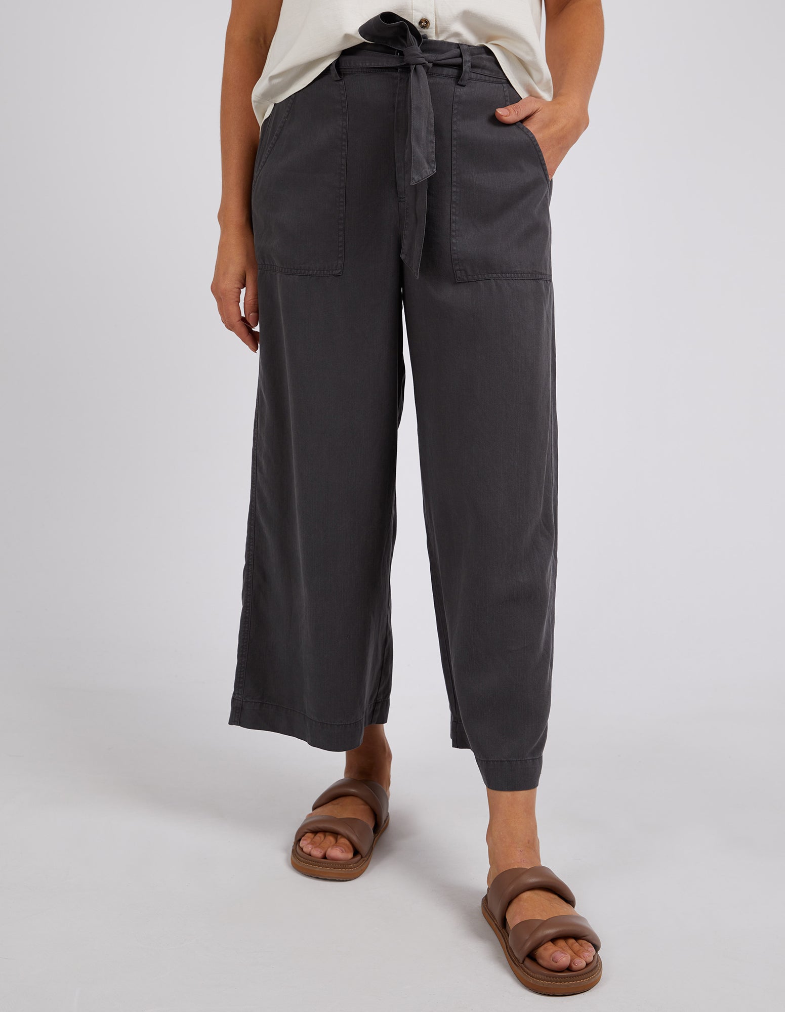 Collection of Elm Bliss Washed Pant - Washed Black in a gallery layout