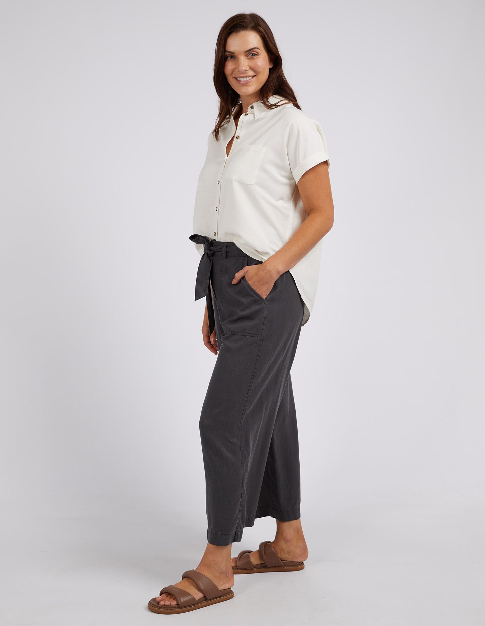 Collection of Elm Bliss Washed Pant - Washed Black in a gallery layout