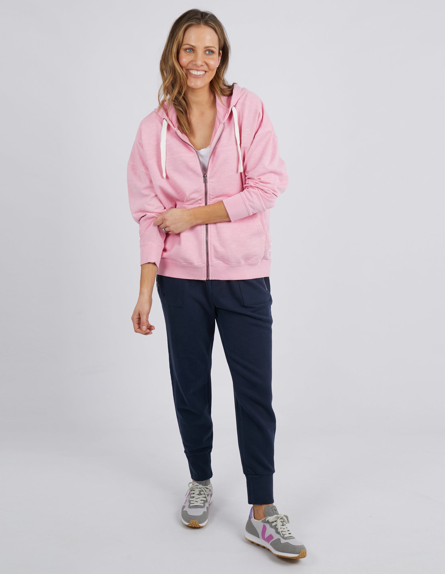 Image of Elm Bliss Zip Hoody -Sherbet Pink