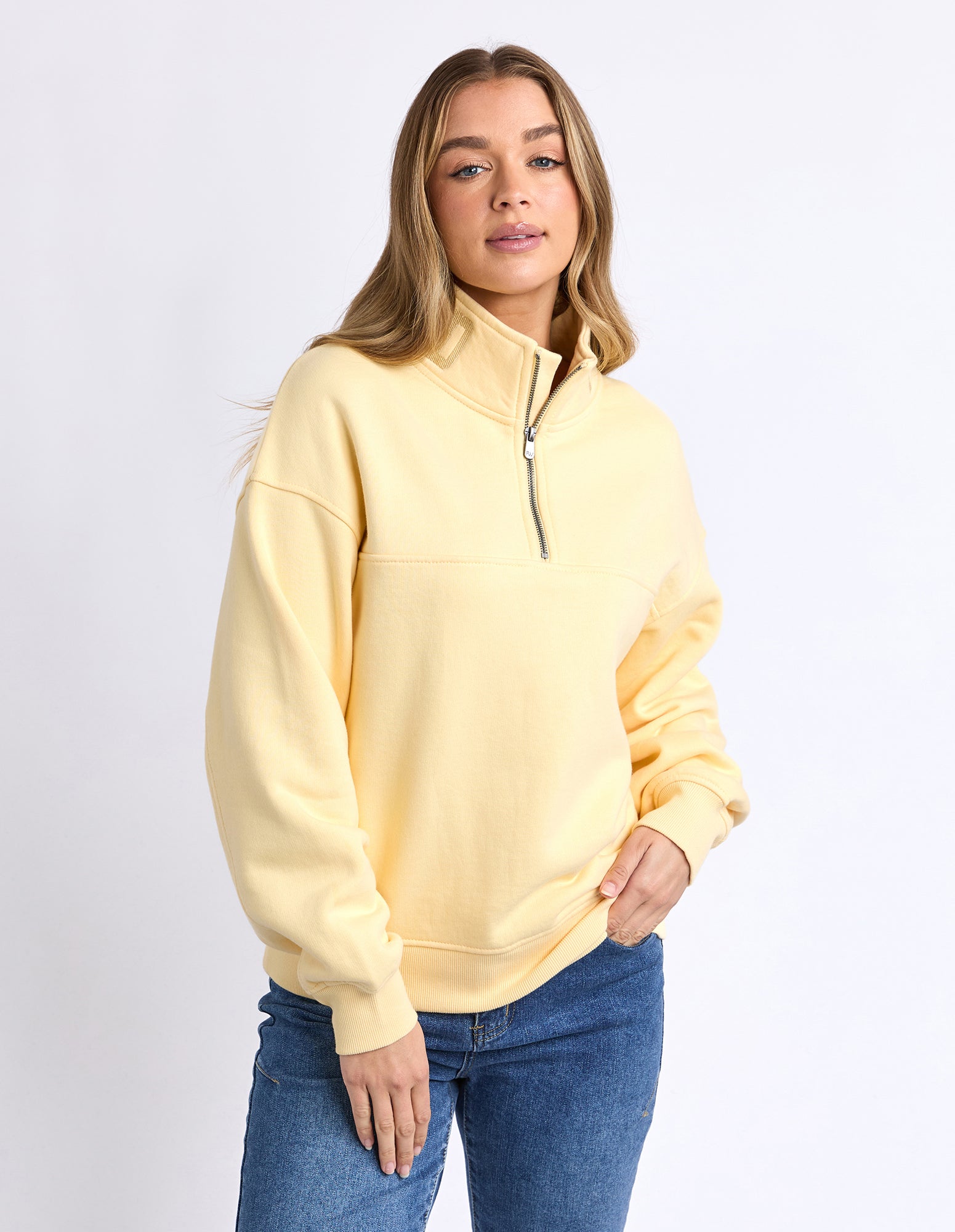 Foxwood College Zip Crew - Lemon
