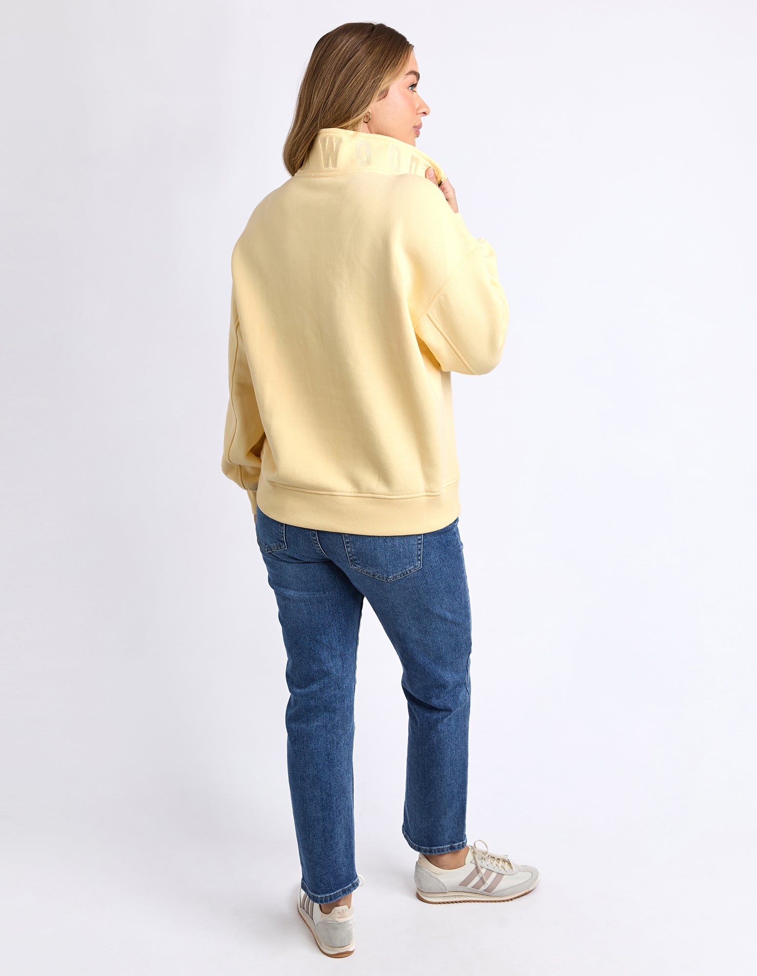 Collection of Foxwood College Zip Crew - Lemon in a gallery layout