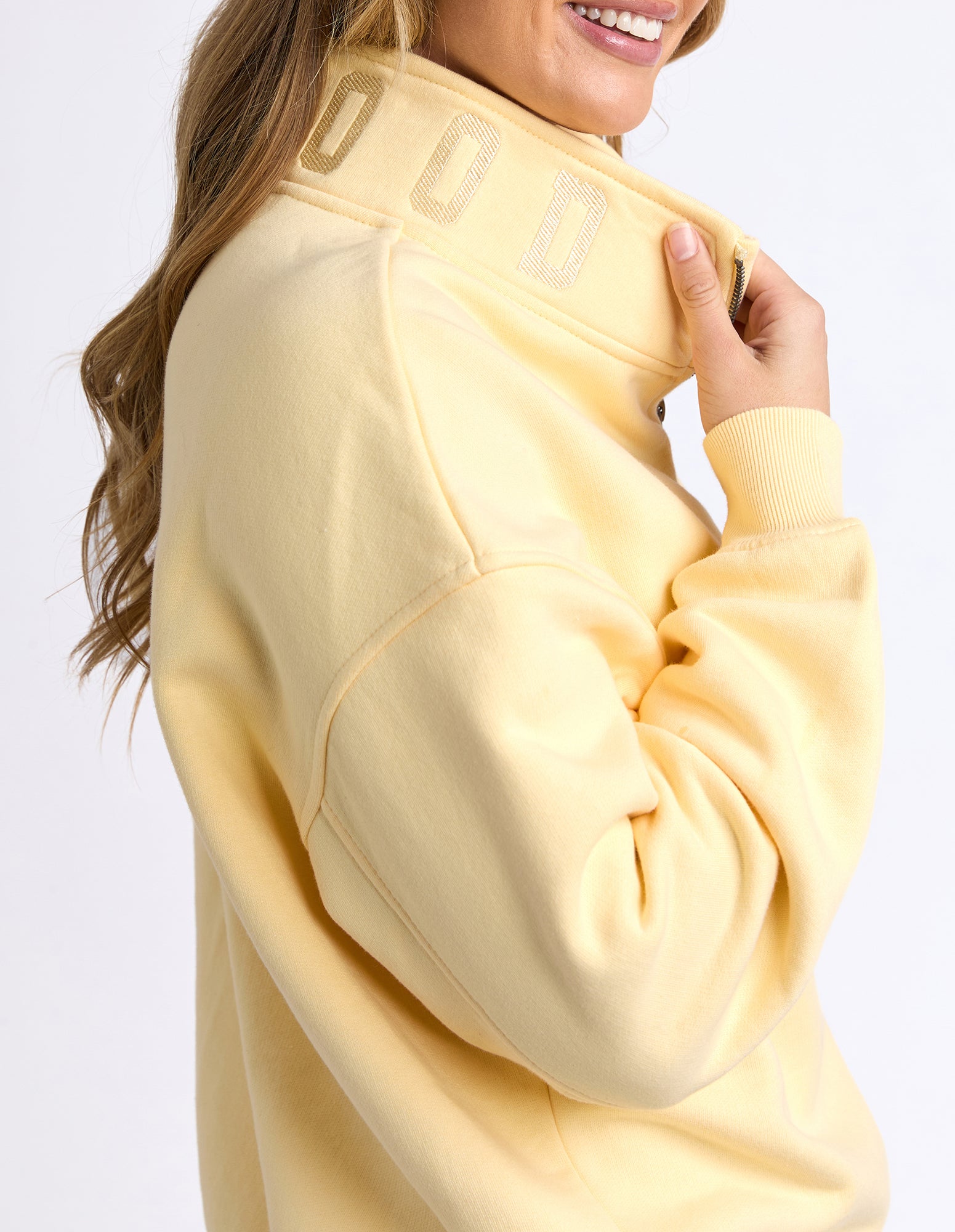 Collection of Foxwood College Zip Crew - Lemon in a gallery layout