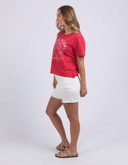 Collection of Foxwood Cote D'Azur Tee - Crimson in a gallery layout