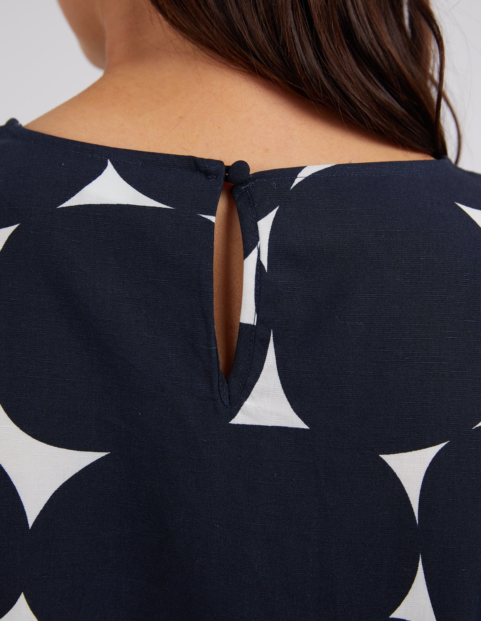 Collection of Elm Demi Spot Top - Navy in a gallery layout