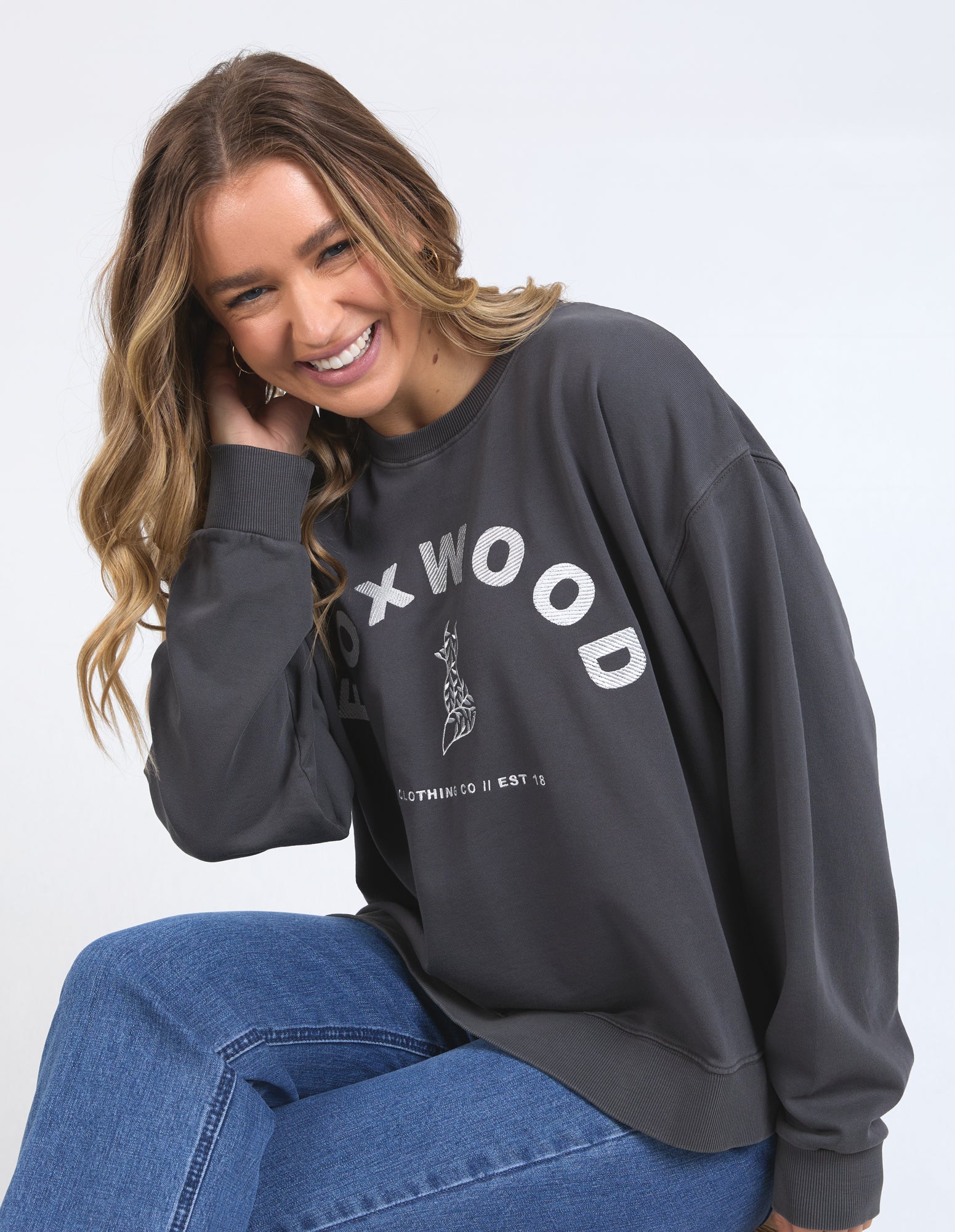 Foxwood Effortless Crew - Iron Grey
