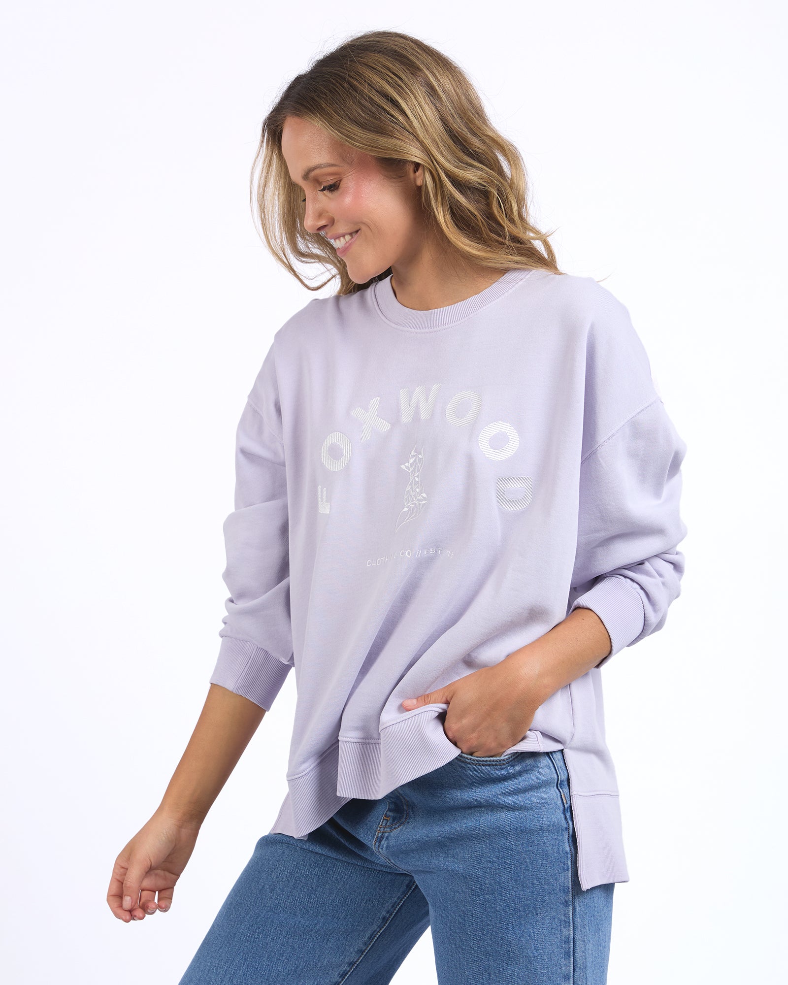 Collection of Foxwood Effortless Crew - Orchid Petal in a gallery layout