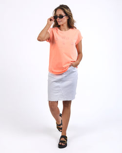 Collection of Foxwood Effortless Tee - Neon Peach in a gallery layout