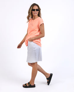 Collection of Foxwood Effortless Tee - Neon Peach in a gallery layout