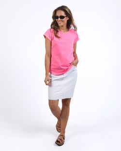 Collection of Foxwood Effortless Tee - Neon Rose in a gallery layout