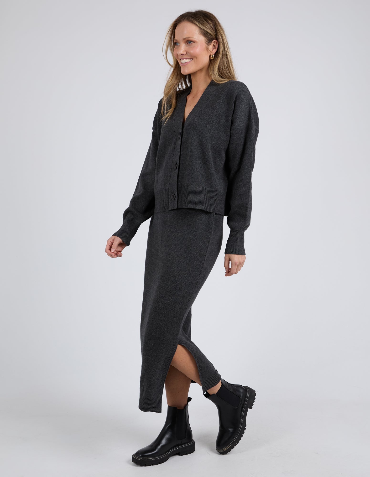 Elm Elodie Cardi - Charcoal