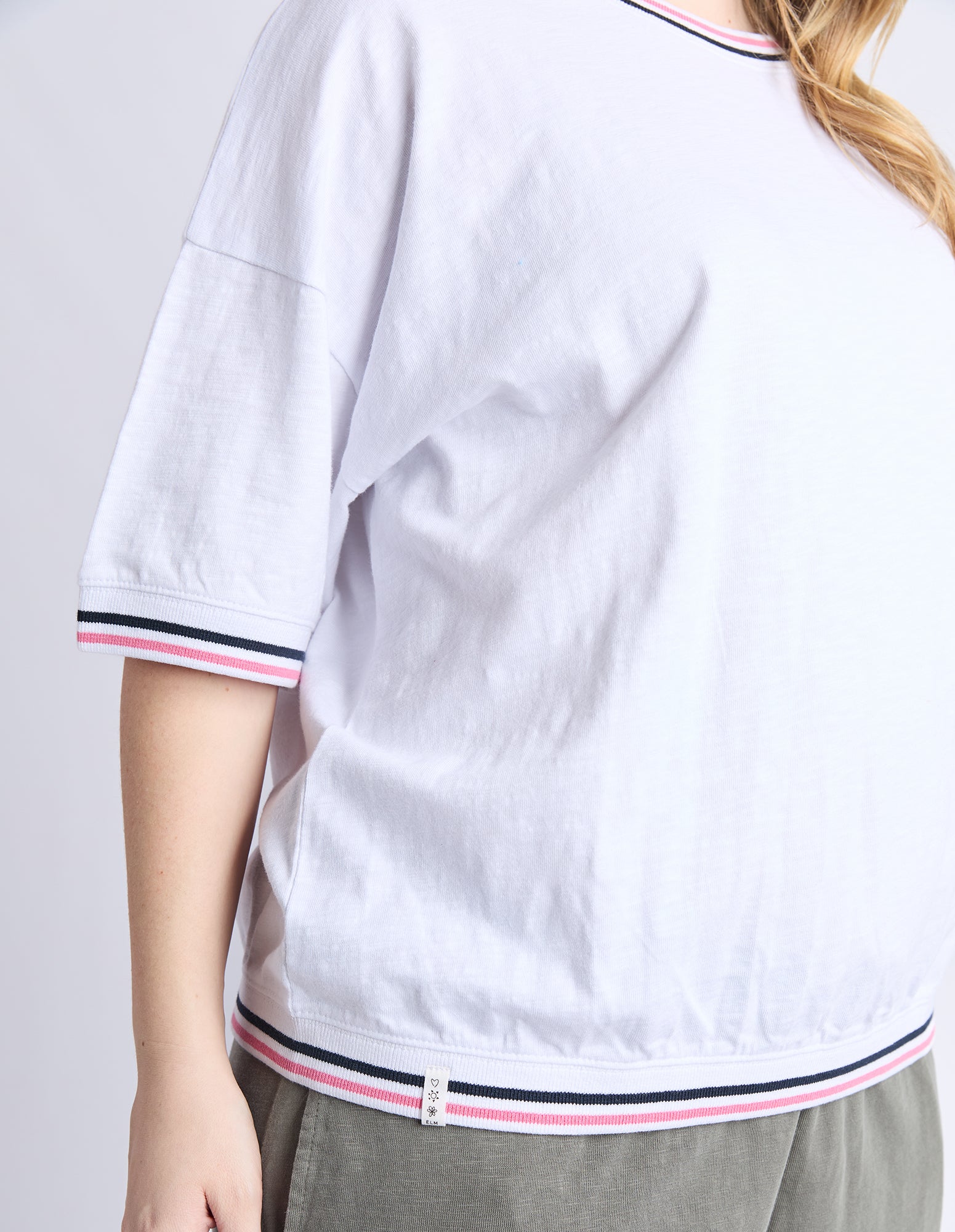 Collection of Elm Faye S/S Sweat - White in a gallery layout