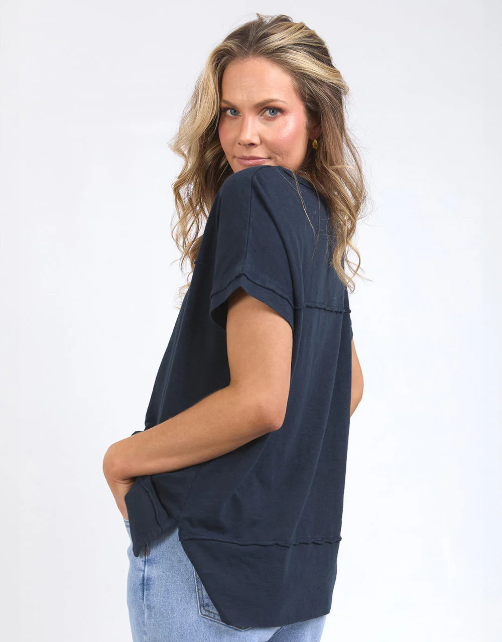 Collection of Foxwood Allison Tee- Dark Sapphire in a gallery layout