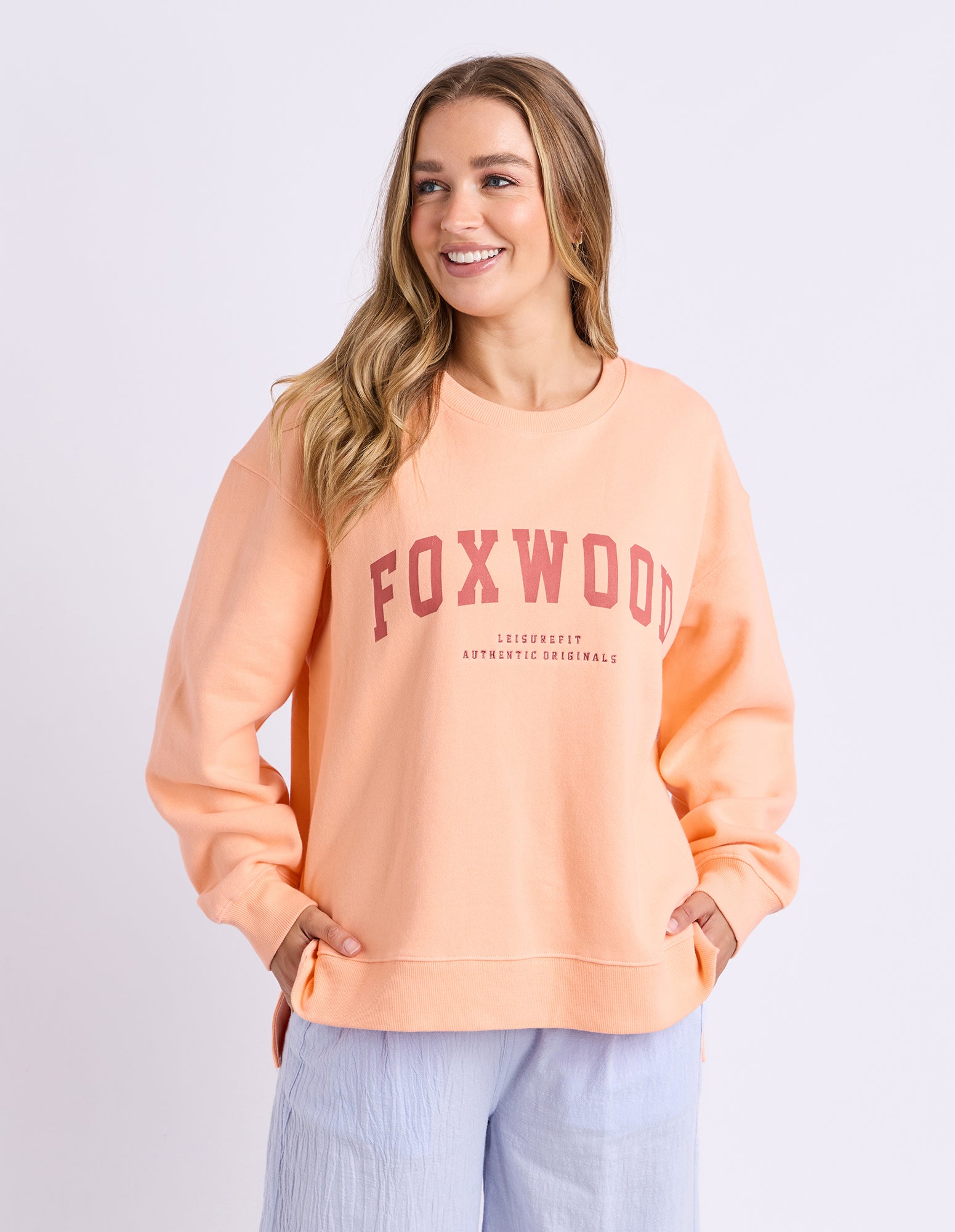 Foxwood Interval Crew Jumper - Neon Peach