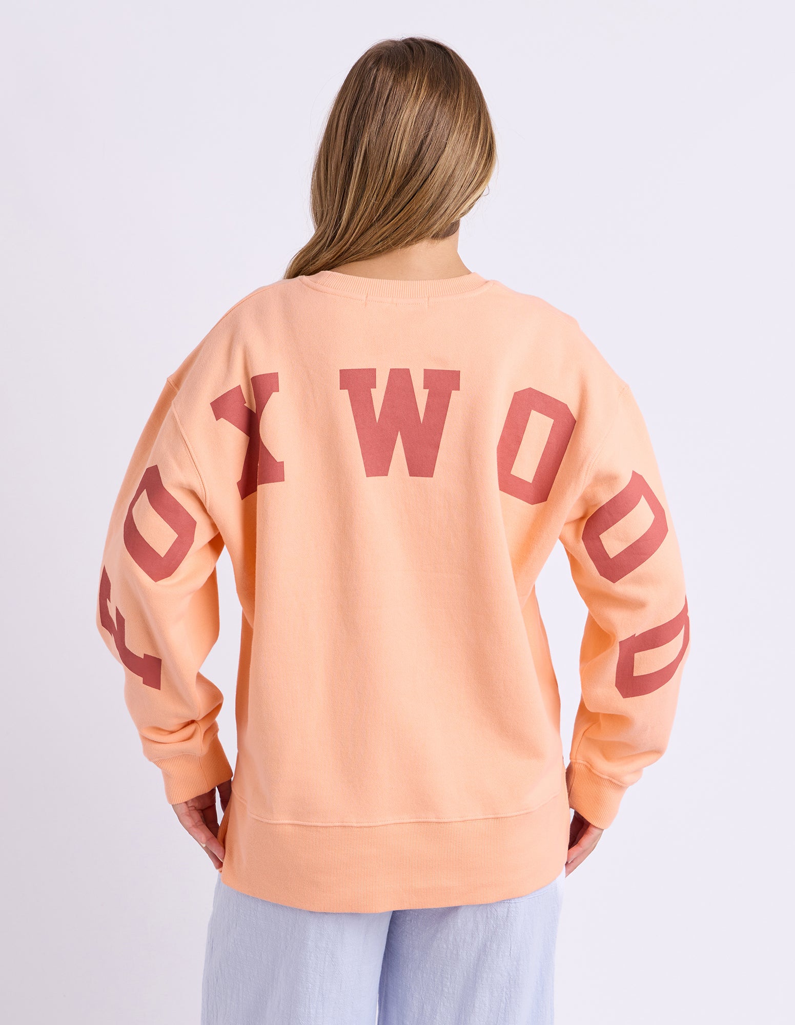 Image of Foxwood Interval Crew Jumper - Neon Peach
