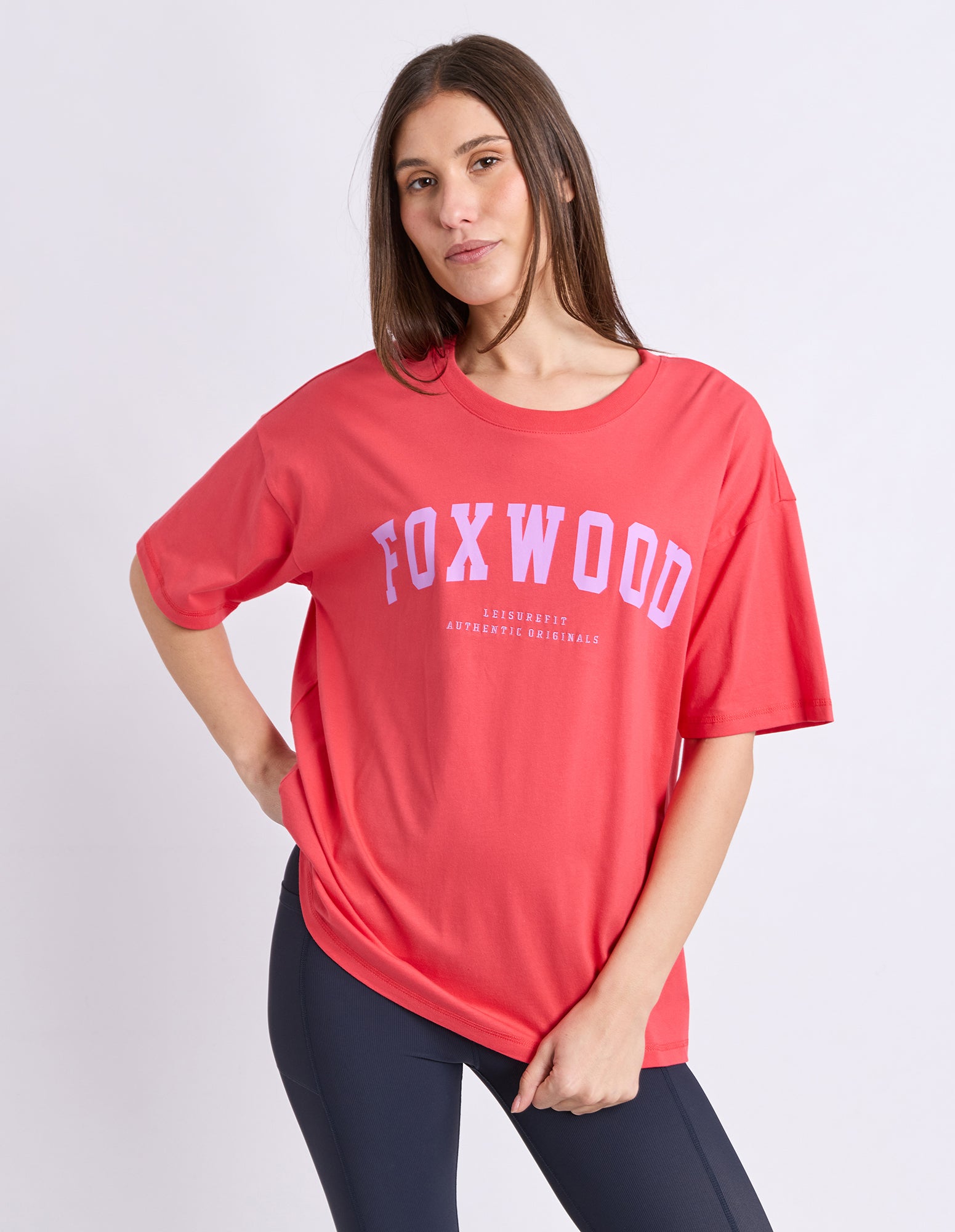 Image of Foxwood Interval Tee - Raspberry
