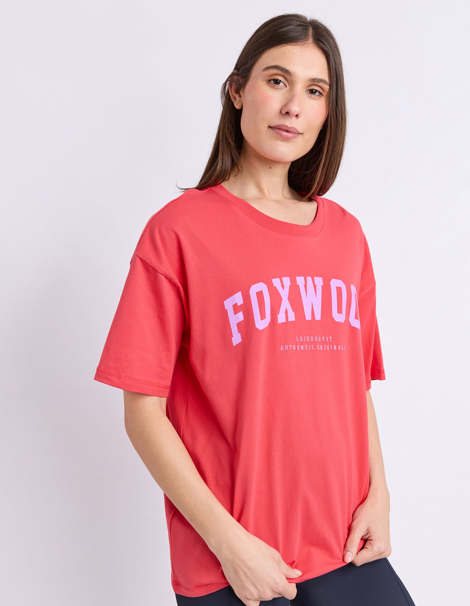 Image of Foxwood Interval Tee - Raspberry