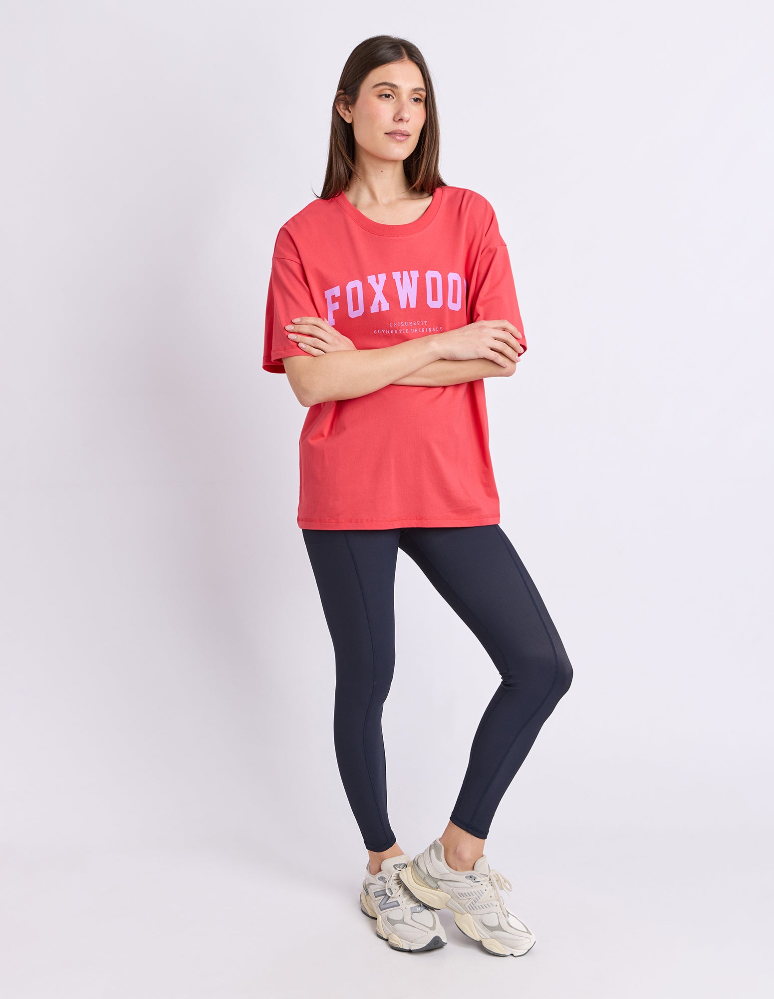 Image of Foxwood Interval Tee - Raspberry