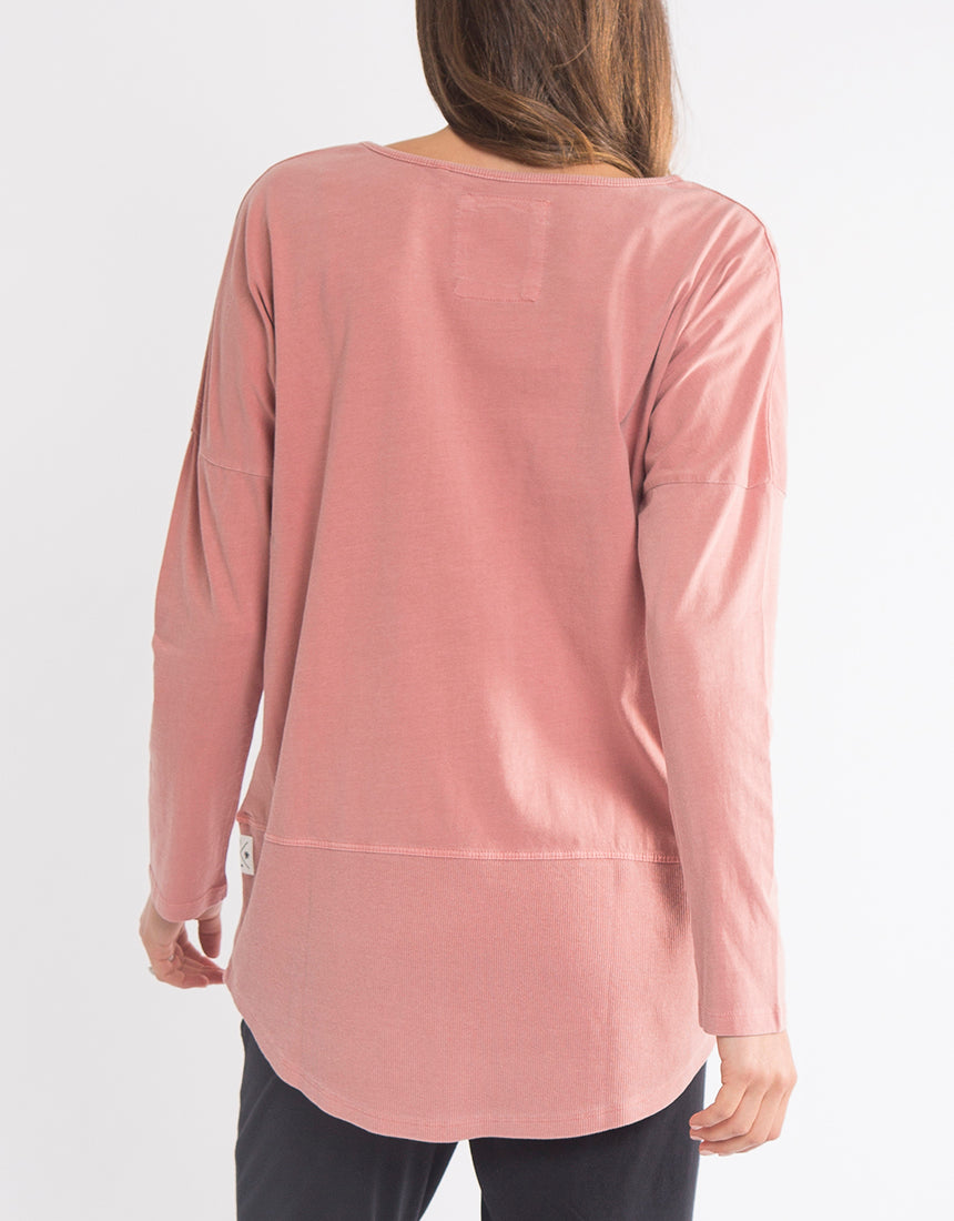 Collection of Elm Fundamental Rib L/S Tee - Dusty in a gallery layout