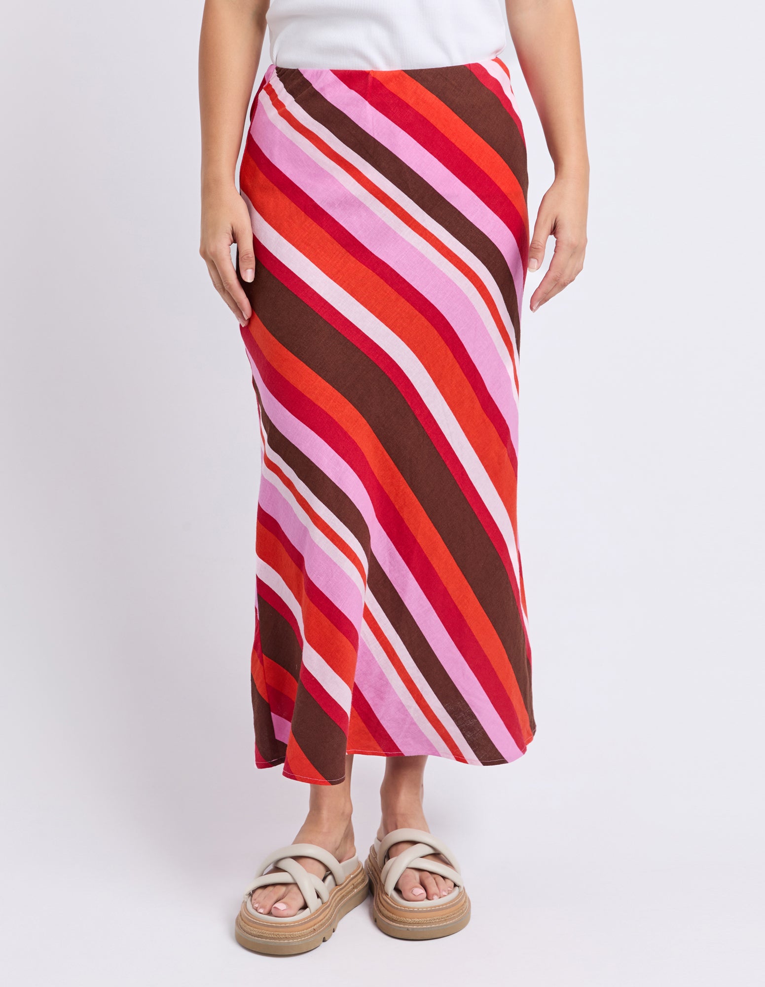 Foxwood Guava Stripe Skirt - Stripe