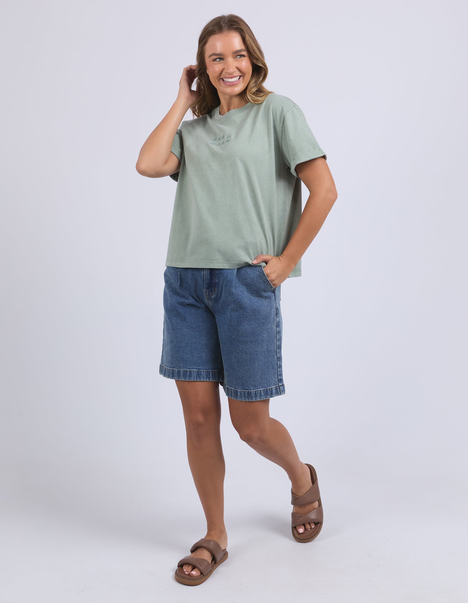 Collection of Foxwood Huntleigh Oversized Tee - Iceberg Green in a gallery layout