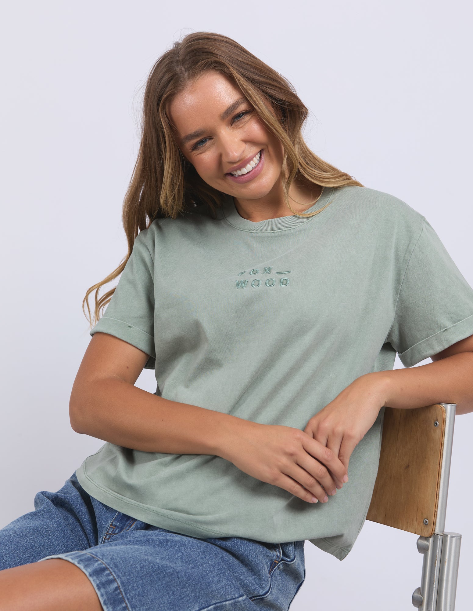 Collection of Foxwood Huntleigh Oversized Tee - Iceberg Green in a gallery layout