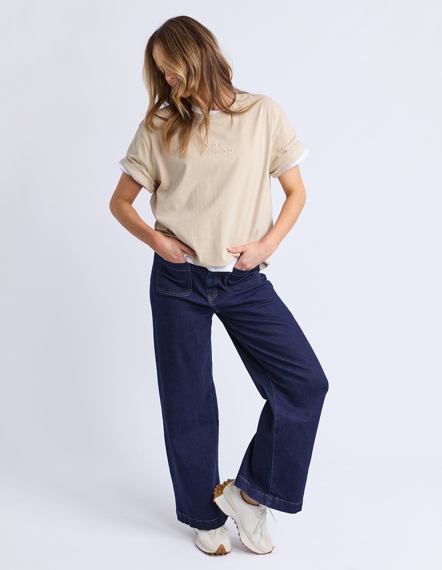 Collection of Foxwood Huntleigh Oversized Tee - Oat in a gallery layout