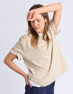 Collection of Foxwood Huntleigh Oversized Tee - Oat in a gallery layout