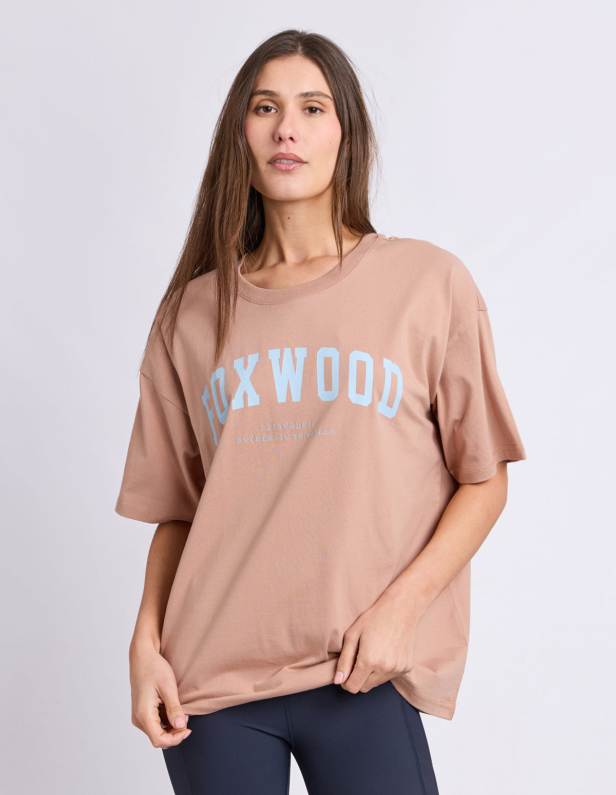 Foxwood Metallic Interval Tee - Tan