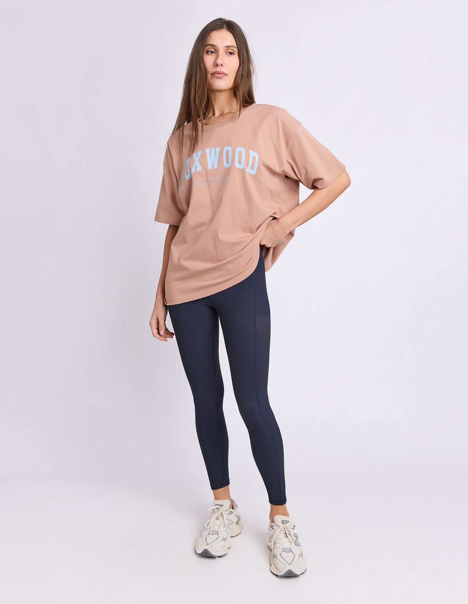Image of Foxwood Metallic Interval Tee - Tan
