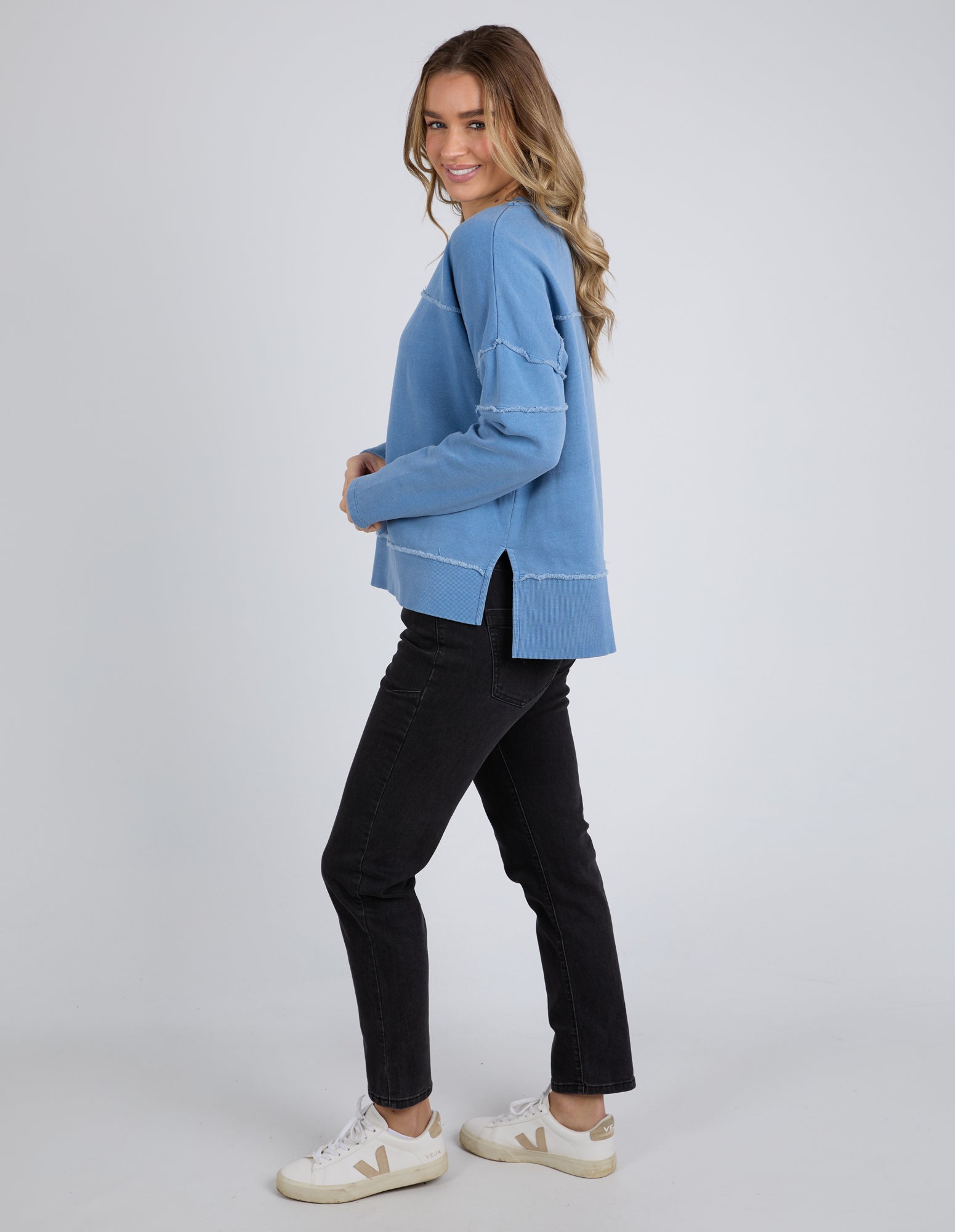 Foxwood Jayne Throw On Fleece - Cornet Blue
