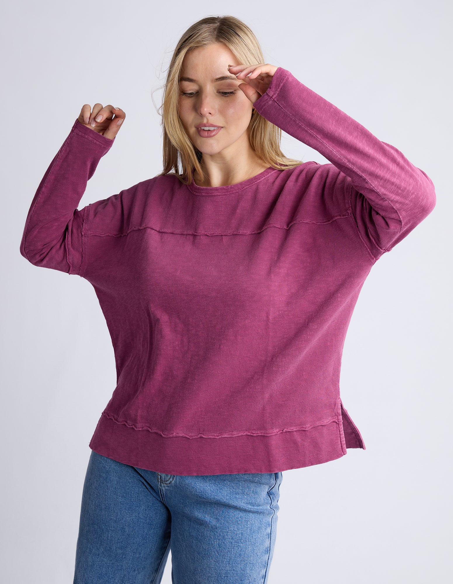 Foxwood Jayne Throw On Top- Port