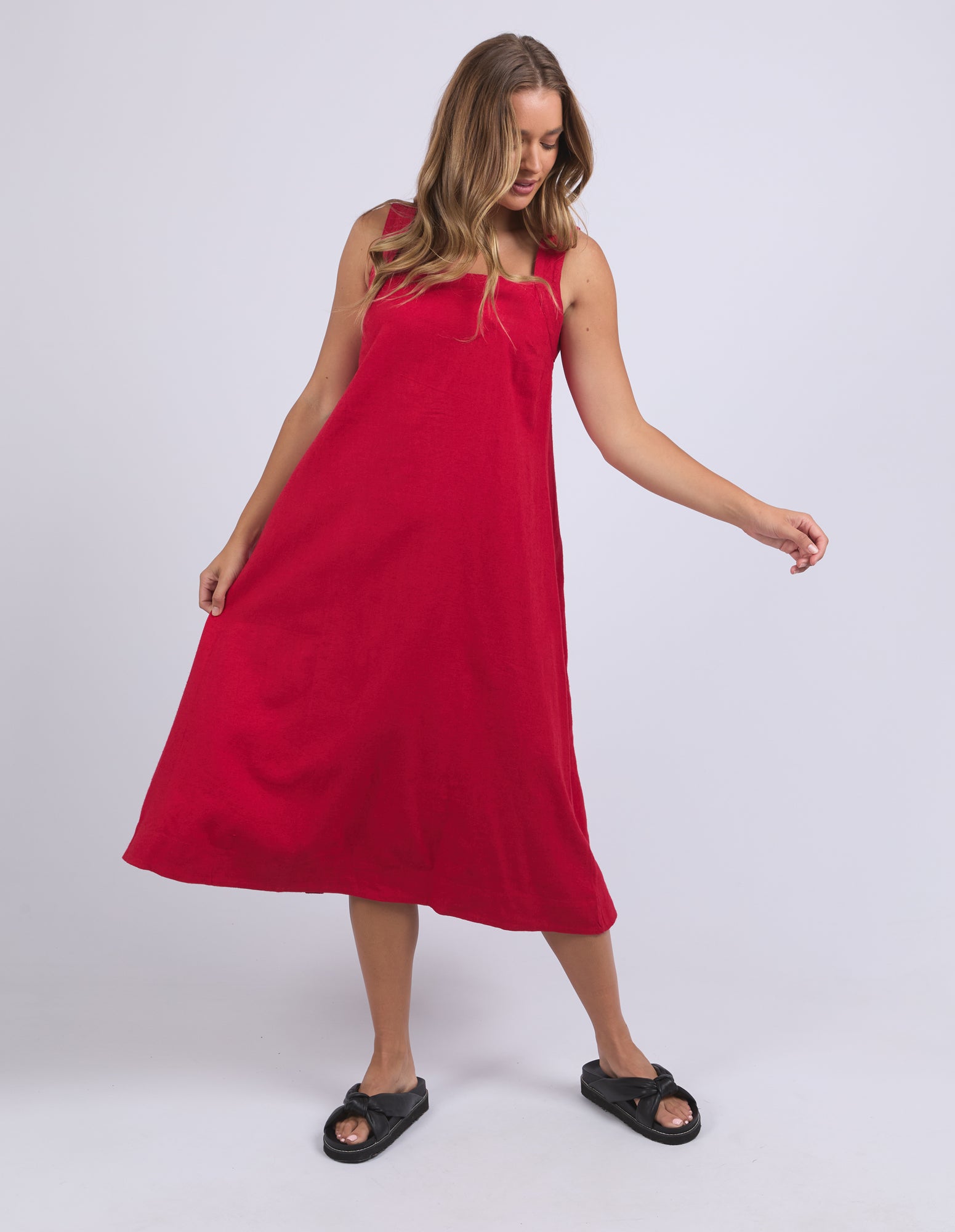 Collection of Foxwood Lourdes Dress - Crimson in a gallery layout