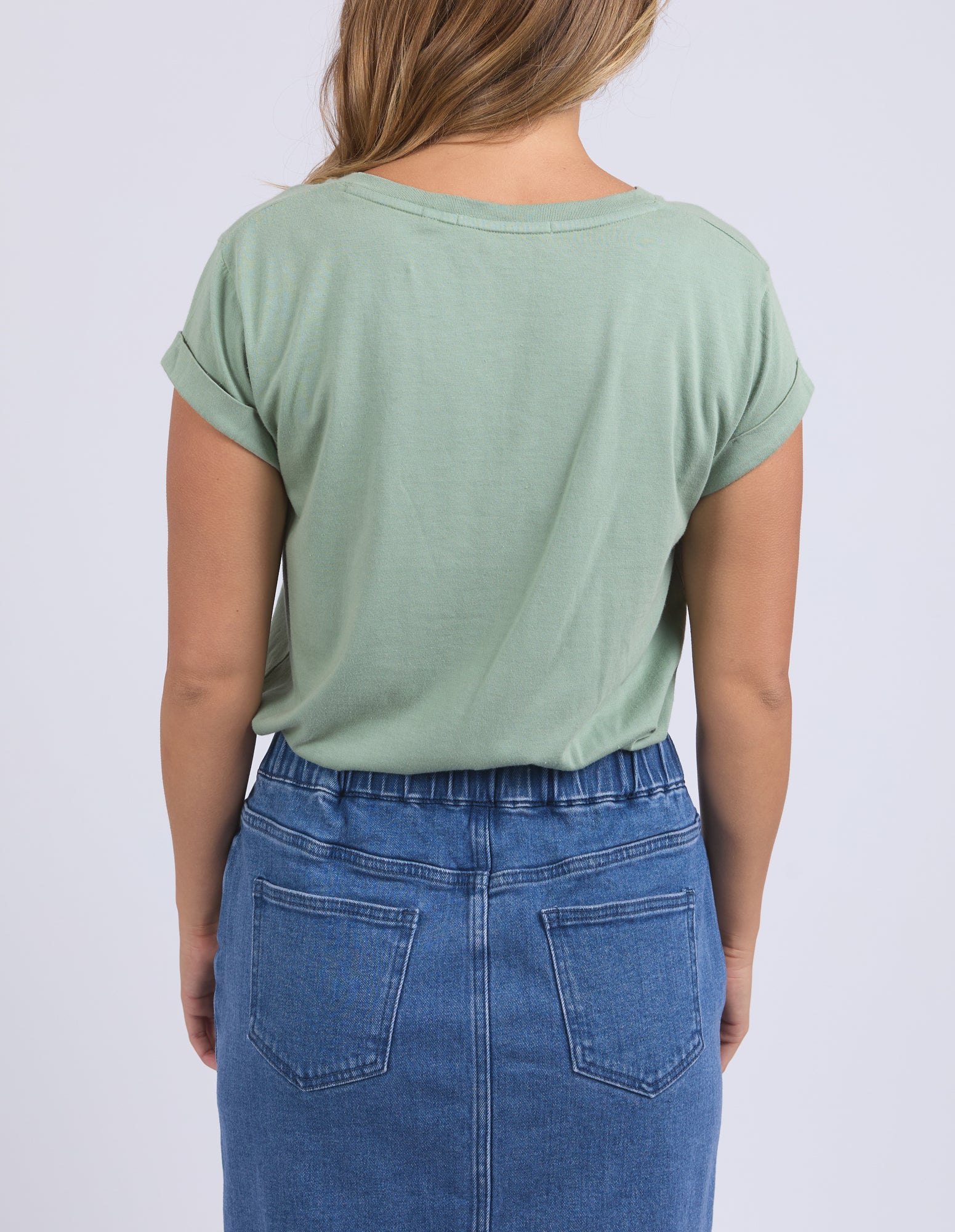 Foxwood Manly Vee Tee - Iceberg Green