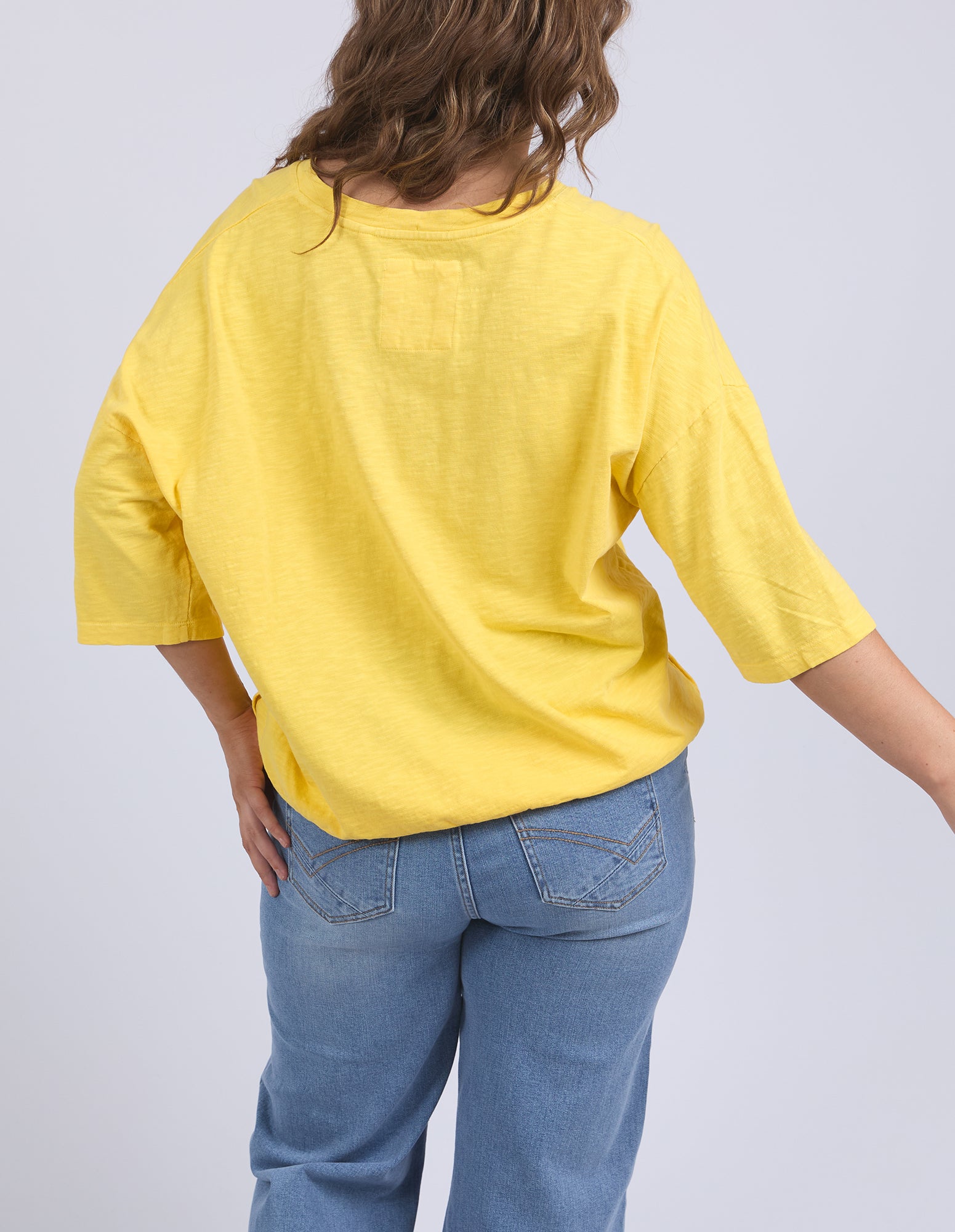Elm Fundamental Mazie Vee Neck - Lemon